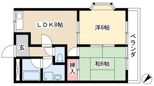 サニー加島【203号室】の間取り
