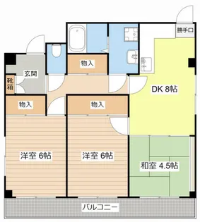 レナジア近江八幡【702号室】の間取り