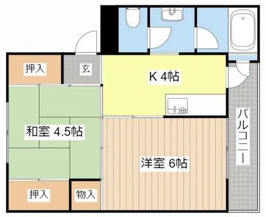 ビレッジハウス鳥居本2号棟【5階】の間取り