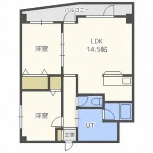 メープル川沿【9階】の間取り