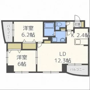 ニューライフサッポロ【7階】の間取り