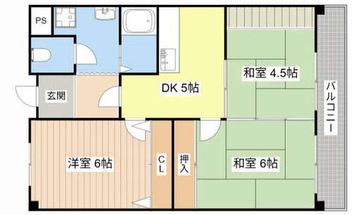 サンクリエート名坂【503号室】の間取り