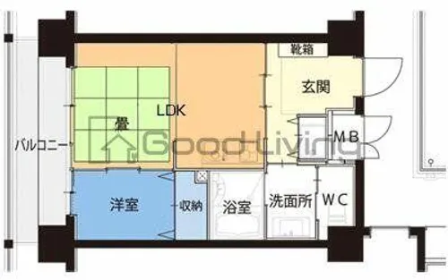 iN SHAPE大濠【5階】の間取り