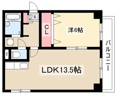 ライフステージ徳川【403号室】の間取り