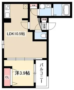 C calme中村公園Ⅱ【2階】の間取り