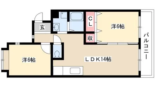 パラシオン萌【302号室】の間取り
