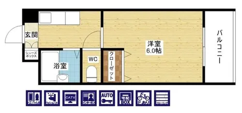 土井グランドマンション【3階】の間取り