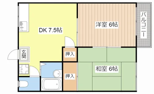 イトウハイツ【201号室】の間取り