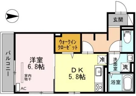 ソルプレーザ玉造【1階】の間取り