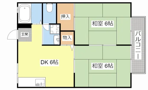 リバティハイツ【101号室】の間取り