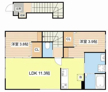 グッドライフステージFJ【205号室】の間取り