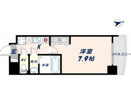 Luxe森之宮【7階】の間取り