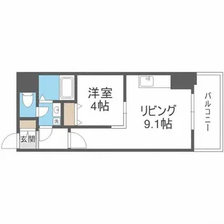 コートロティS15【4階】の間取り