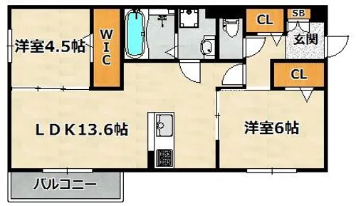 licoriceB棟【3階】の間取り
