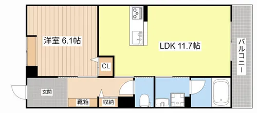 シャーメゾンユーウェル【202号室】の間取り