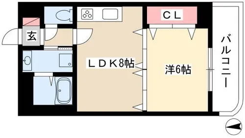 ミリオネア【606号室】の間取り