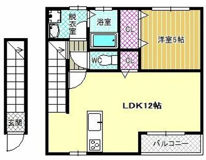 エスポワール【2階】の間取り