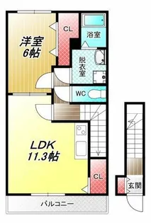 エトワール(田井中)【2階】の間取り