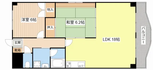 クレストYMDⅠ【201号室】の間取り
