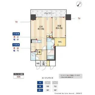 インシグニア渡辺通【1205号室】の間取り