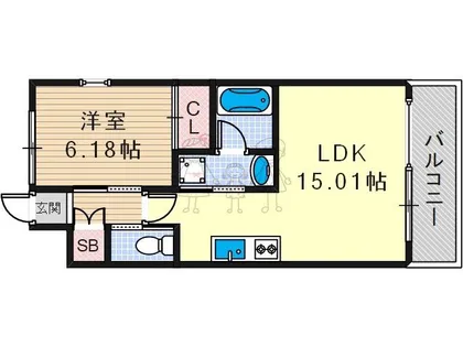 プレジオ帝塚山【5階】の間取り