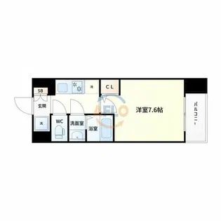 リッツ加島【6階】の間取り