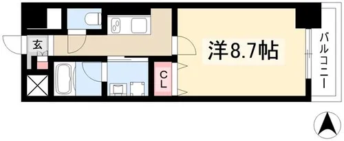パークゲート栄白川【4階】の間取り