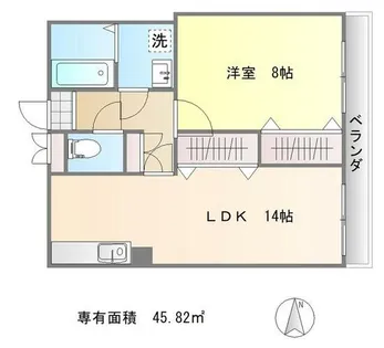アクエルド仁王門【2階】の間取り