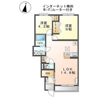 パレス デ グランデ【1階】の間取り