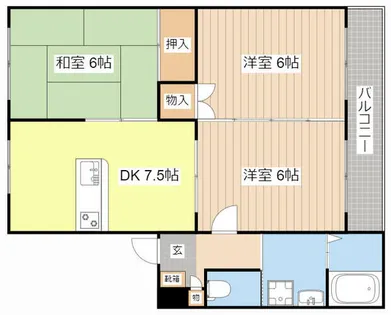 ヴィラ・コート【201号室】の間取り