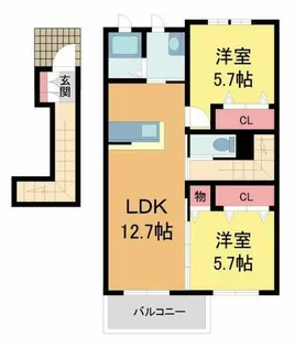 シャーメゾン甲南山手II【202号室】の間取り