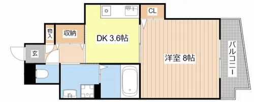 エバーグリーン植政【201号室】の間取り