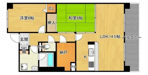 エバーグレイス【2階】の間取り
