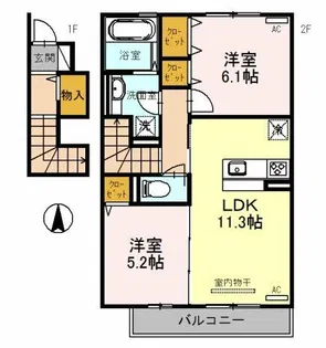 Arpege【2階】の間取り