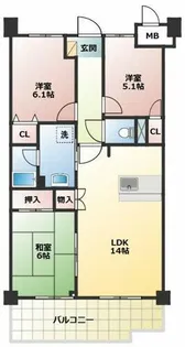 ヴォーリバージュⅢ【2階】の間取り