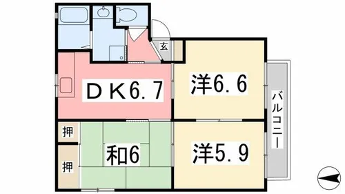 シャーメゾン・アイ A棟【2階】の間取り