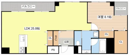 コスモ守山5番館【906号室】の間取り
