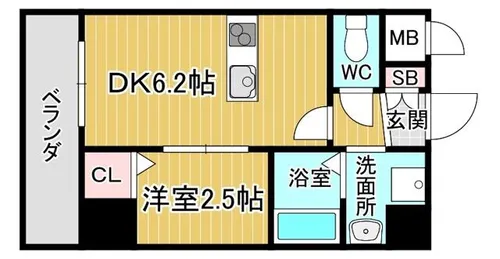 ONLYONEキセラタウン【1002号室】の間取り