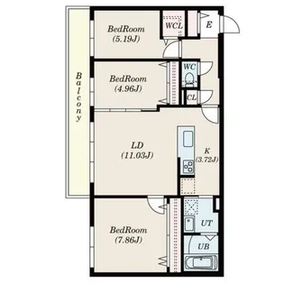 ミュンヘンスクエアⅡ番館【4階】の間取り