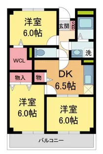 エーヴィヒ畠中Ⅰ【3階】の間取り