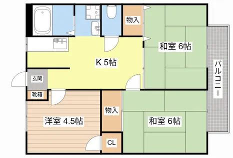ユヌベルメゾンⅡ【202号室】の間取り