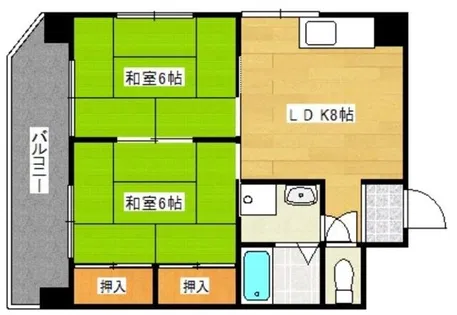スリム西小倉【402号室】の間取り