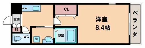 アッシュメゾン寺田町【1階】の間取り