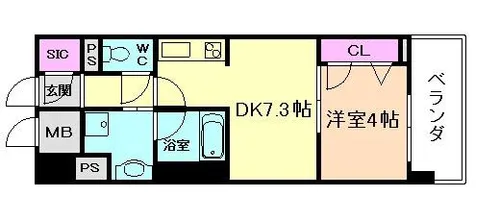 大阪府箕面市船場東2丁目【マンション】の間取り