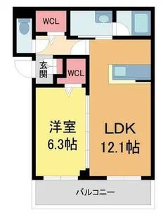 ユナイテッドキングダム宝塚【302号室】の間取り