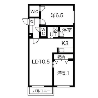 ノルテ円山【3階】の間取り