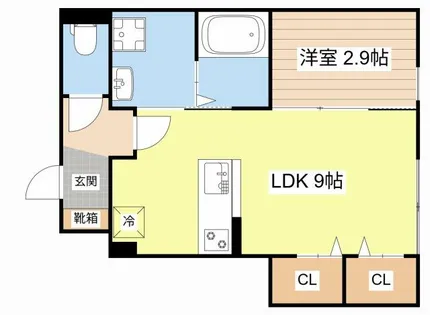 エトワール下坂浜A【102号室】の間取り