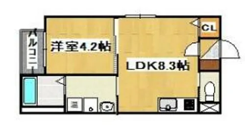 アンドキートス【301号室】の間取り