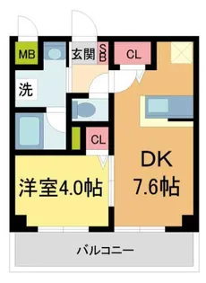 CODE西宮甲子園口【4階】の間取り