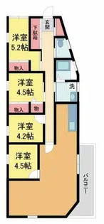 戸崎町ビル【1号室】の間取り